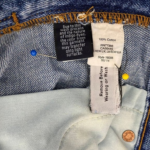 J. Crew Jeans 26 Regular Vintage Straight Slim Fit Cotton Medium Wash Distressed - Picture 7 of 12